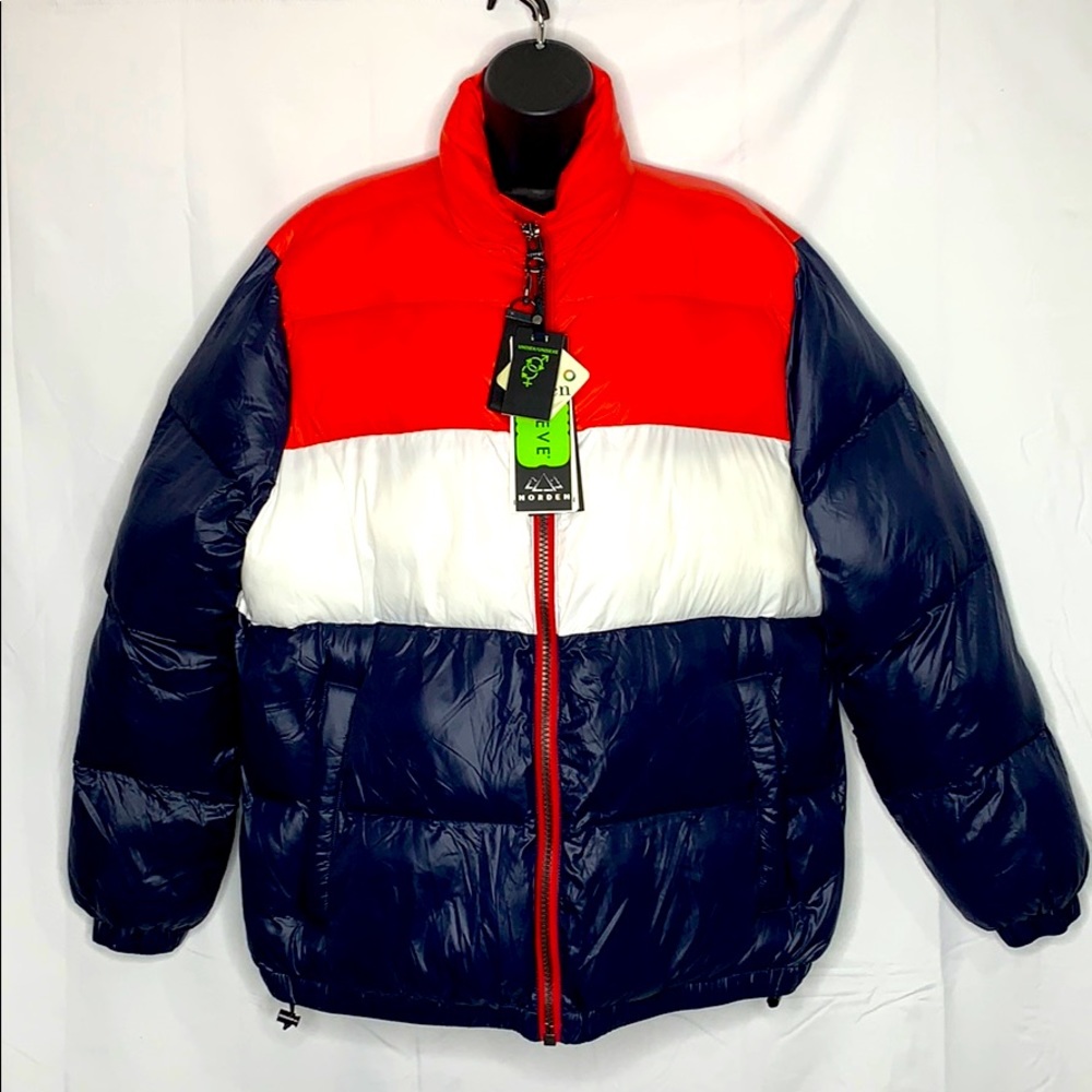 Norden unisex colorblock faux down filled bomber